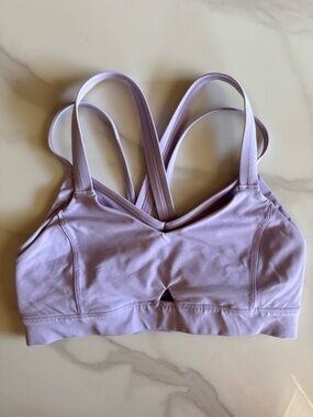 Lululemon Strappy Sports Bra Size 8 Light Purple Yoga Bra